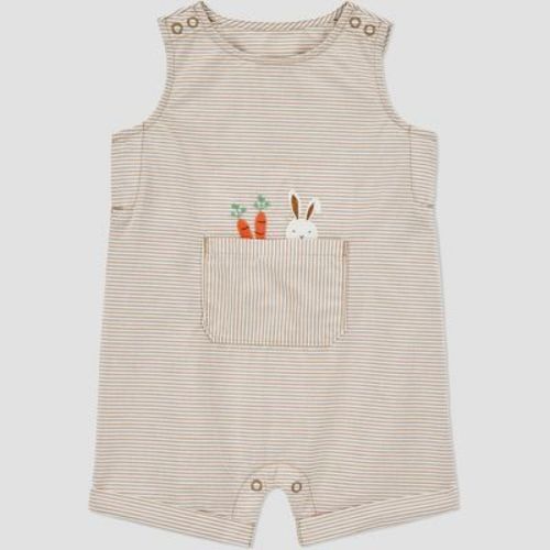 Carter's Just One You®️ Baby Boys' Striped Bunny Romper - Brown 12m