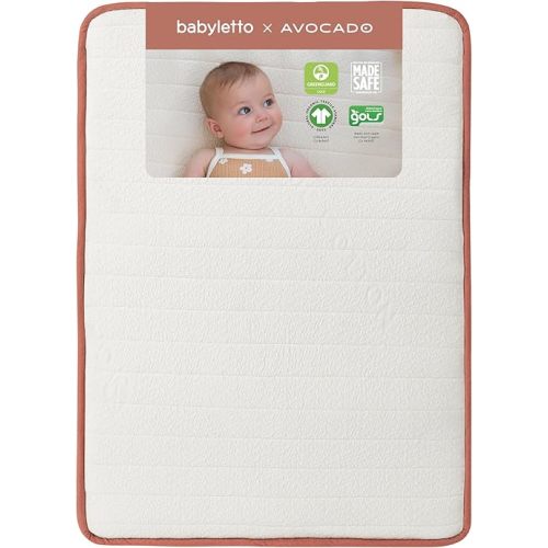 Babyletto x Avocado Organic Mini Crib Mattress, Greenguard Gold Certified, Made Safe Certified, GOTS Certified