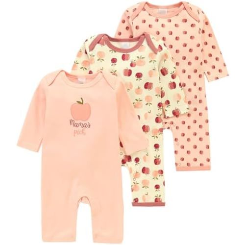 3-Pack Baby Footless Rompers, Infant Cotton Coveralls Onesie Jumpsuit for Boys Girls