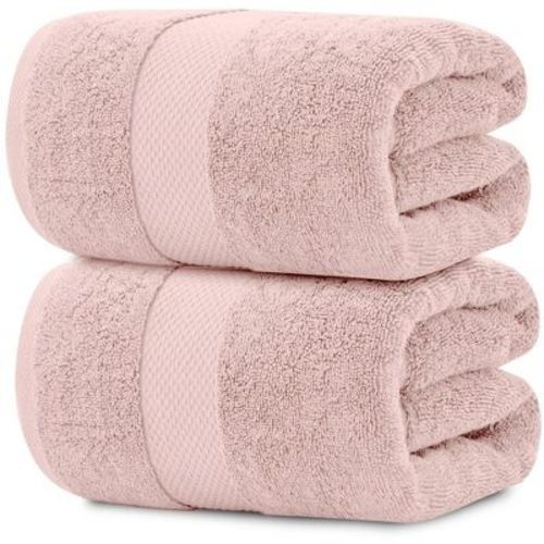 White Classic Luxury 100% Huge Cotton Bath Sheets Set of 2 - 35x70"