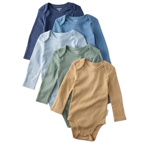 Blake 5-Pack Long Sleeve Bodysuits​ 100% Organic Cotton Baby Boys & Girls