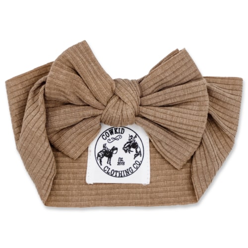 Tan Ribbed Head Wrap