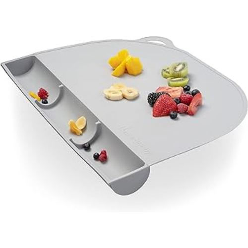 Upward Baby Silicone Placemats for Toddlers - Kids Placemats Wipeable, Silicone Mat for Baby Eating Restaurant, Baby Silicone Mat, Non Slip Silicone Mat, Baby Eating Mat, Baby Restaurant Placemat