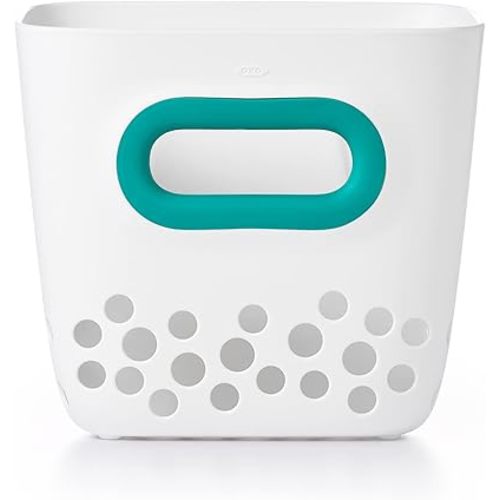 OXO Tot Bath Toy Bin, Teal, 1 Count (Pack of 1)