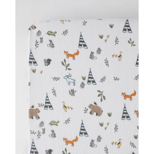 Little Unicorn Cotton Muslin Crib Sheet - Forest Friends– Little Unicorn USA