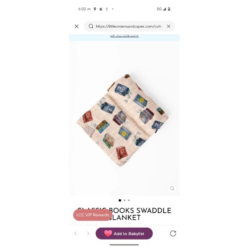 Classic Books Swaddle Blanket