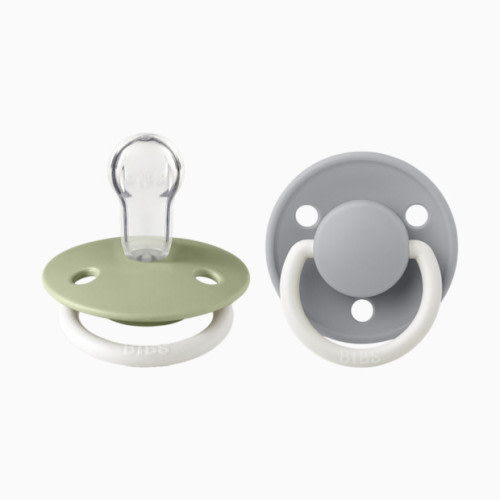 De Lux Glow-in-the-Dark Silicone Pacifier (2 Pack) - Sage Night / Cloud Night, De Lux