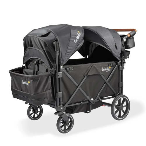 Larktale Caravan Quad 4-Seater Stroller Wagon - Byron Black