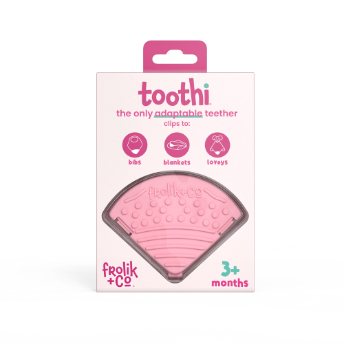 Dusty Rose Toothi Teether – Gentle Teething Relief – Frolik+Co