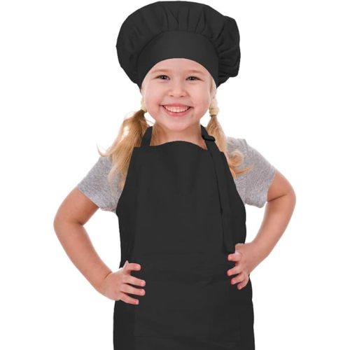 Kids Apron and Chef Hat Set, Adjustable | Small