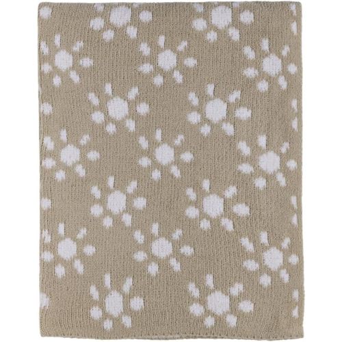 Living Textiles Chenille Knitted Blanket - Taupe Sun Flower