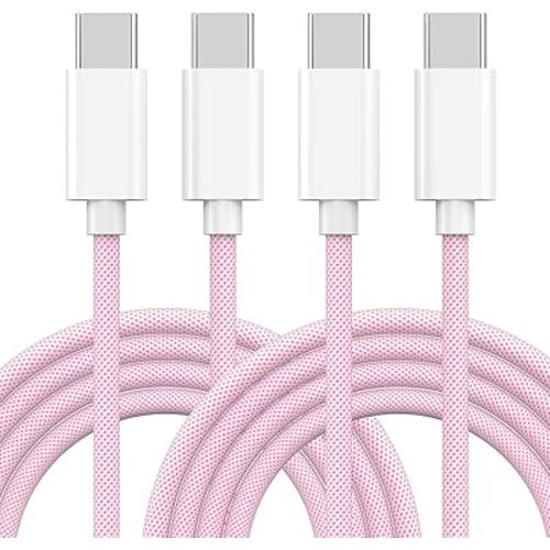 [MFi Certified] 10ft iPhone 16 Charger Cable iPad Fast Charging, 2Pack 100W USB-C to USB-C Braided Cord Rapid Charge Fast Car Charger Data Sync Carplay Cable for iPhone 16/15, VisionPro, iPad, MacBook