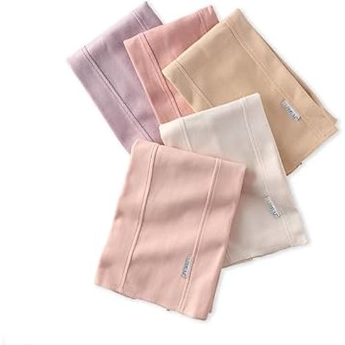 Bailey 5-Pack Burp Cloths 100% Organic Cotton Knit for Newborn & Baby Boys & Girls, Sorbet, One Size