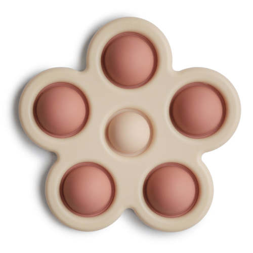 Mushie Silicone Flower Press Baby Toy