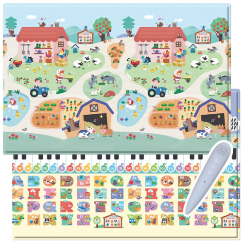 BABYCARE Sensory Playmat - FarmHouse Sound Playmat (Talking Pen includ – playmatusa.com