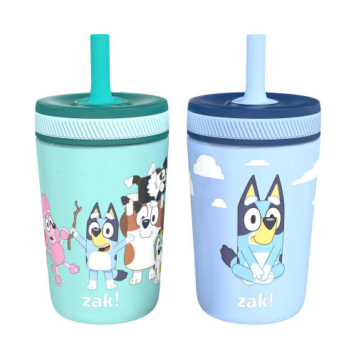 Zak Designs 12-oz. Stainless Steel Double-Wall Tumbler for Kids with Straw, 2-Piece Set, Choose Character - Sam's Club