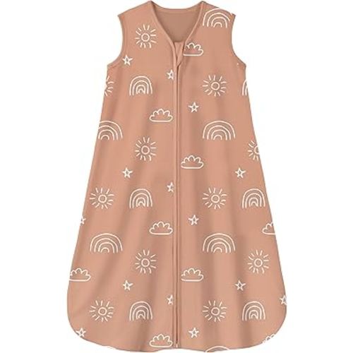 Yoofoss Baby Sleep Sack 12-18 Months 0.5 TOG Baby Wearable Blanket, 100% Organic Cotton Infant Toddler Sleeping Sack 2-Way Zipper Lightweight Sleep Sack, Grizzly
