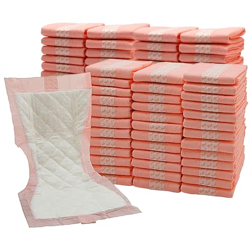 Extra Large 7’’x14’’ Super-Absorbent Contoured Hospital Style Pad Liners [Pack of 100] 7 inches Wide X 14 inches Long - Maternity Pads for Heavier Flow and Post Birth Protection - Incontinence Liners