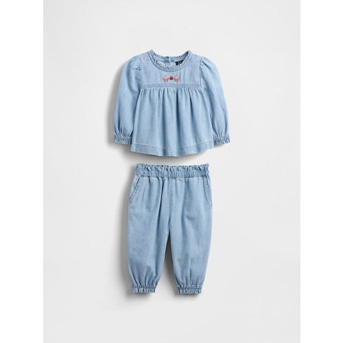 Baby Denim Ruffle Outfit Set | Gap