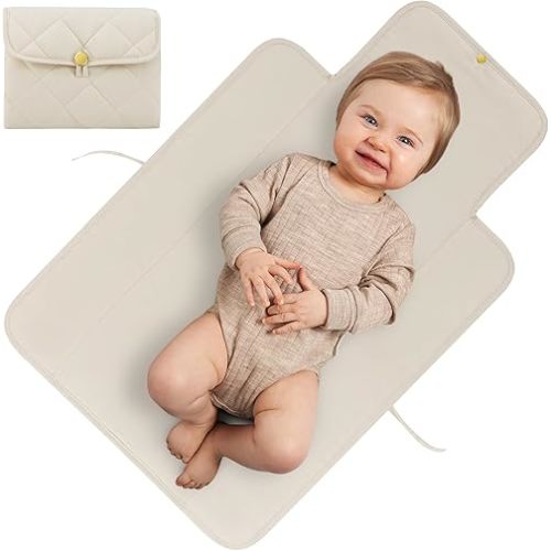 Portable Diaper Changing Pad - Soft and Easy to Clean Diaper Changing Mat for Babies - The Perfect Lightweight and Foldable Pad for Traveling