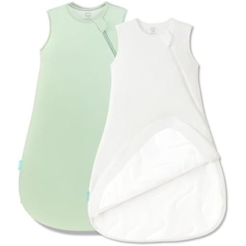 Supersoft Sleep Sack 1.0 TOG, Premium Bamboo Viscose Baby Sleeping Bag 2-Way Zipper Sleep Sack Baby Wearable Blanket