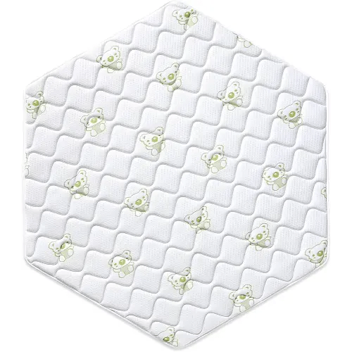 Premium Foam Baby Hexagon Mat 52" X 45", Thick One-Piece Crawling Mat, Odorless BabyMat Floor Mat, Non-Slip Cushioned Baby Playmat for Infants,Babies,Toddlers. Machine Washable for Easy Care.