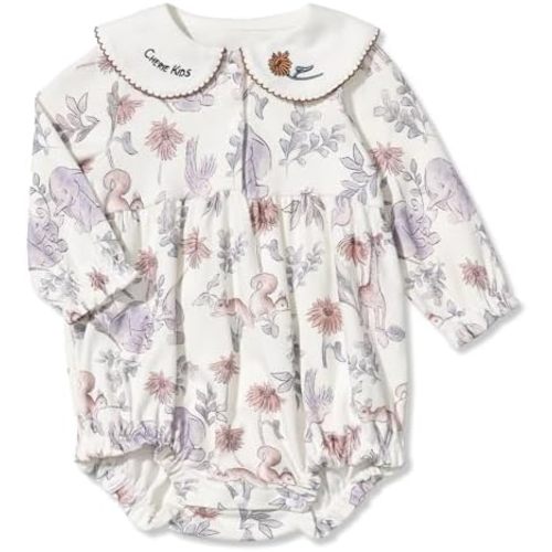 100% Organic Cotton Soft Newborn Baby Romper for Boys and Girls Unisex, Long Sleeve, 0-24 Months