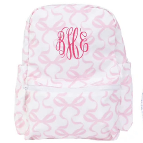 Pink bow diaper bag