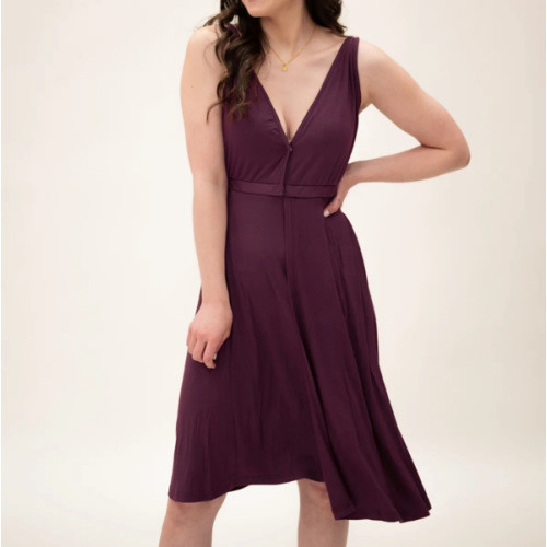Lila Labor & Postpartum Gown in Plum