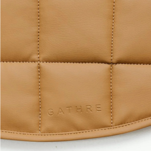 Quilted Mini Mat - Circle in Camel