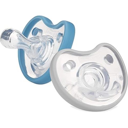 Dr. Talbot's Soft-Flex Orthodontic Pacifiers 6-12 Months, Blue/Gray, 2 Pack