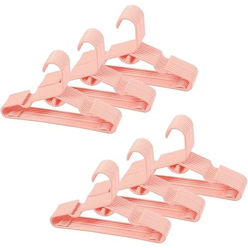60pcs Pink Baby Nursery Closet Hangers,Non-Slip Laundry Infant Pant Hanger for Newborn Clothes Gift,Stackable Hangers,Save Space Ultra-Thin Child Coat Hanger for Girl Boy Toddler Kid.