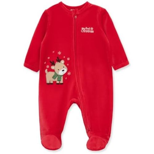 Little Me Clothes for Baby Boys' and Girls' Holiday Footies Rompers Sleepers, Newborn to 6 Months