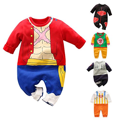 RELABTABY Newborn Baby Boys Girls Anime Romper Cotton Long Sleeve Infant Cosplay Costume Jumpsuit Outfit