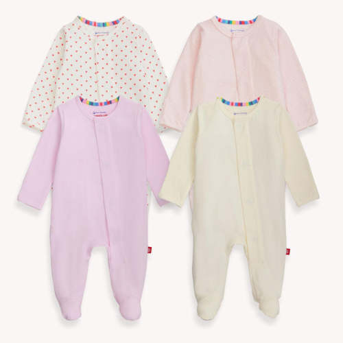pink wink cloudstretch™ magnetic footies | 4 set
