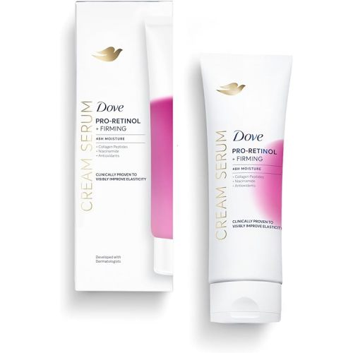 Dove Body Cream Serum Pro-Retinol + Firming for Elasticity and Firmness,with Collagen Peptides, Niacinamide and Antioxidants Lotion, 8 oz