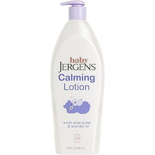 Jergens Baby Calming Lotion, Baby Calming Lotion, Lavender Baby Lotion, Baby Moisturizer with Shea Butter and Lavender Oil, 16.8 Fl Oz
