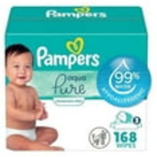 Pampers Aqua Pure Sensitive Baby Wipes, Pack of 3 Bags (56CT Each), Total of 168 Wipes