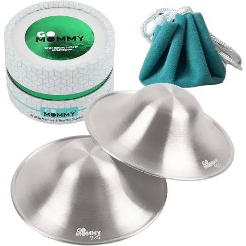 The Original Silver Nursing Cups, Nipple Shields for Nursing Newborn, Nipple Protector for Breastfeeding, Nipple Covers Breastfeeding, No Need Nipple Cream, Newborn Essentials Must Haves