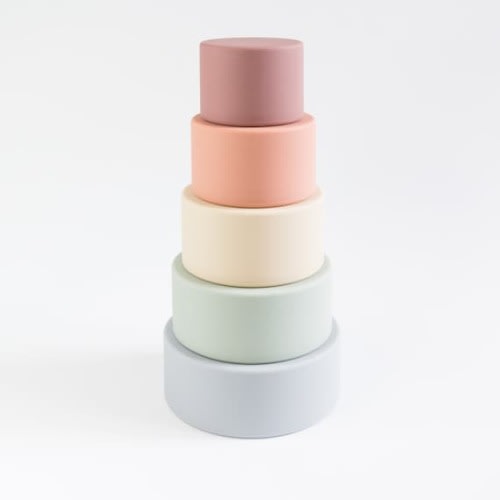 Silicone Rainbow Stacking Cups for Toddlers & Kids - Etsy