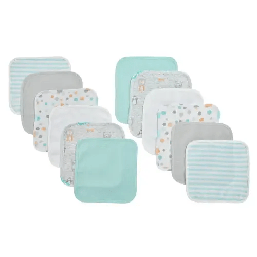 4Baby Wash Cloth Little Friends 12 Pack | Baby Bunting AU