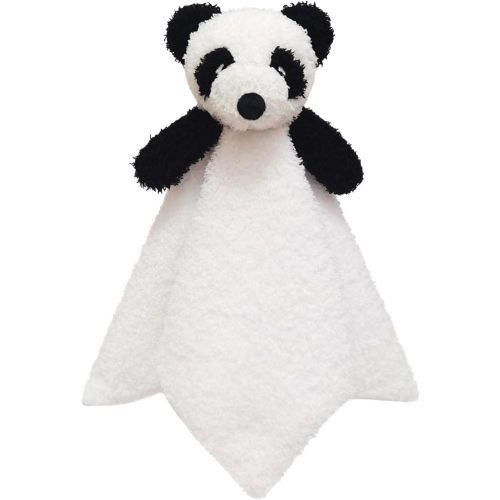 Doindute Baby White Panda Soft Stuffed Animal Security Blanket, Plush Panda Character Lovey Blanket, Baby Shower/Nursery Gift, Newborn Infant Toddler Snuggle Blankie for Boys Girls, 14 Inches