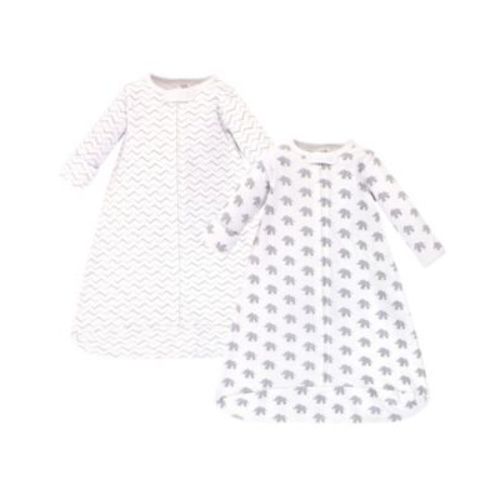 Baby Boys Organic Cotton Long-Sleeve Wearable Sleeping Bag, Sack, Blanket, Marching Elephant, 3-9 Months