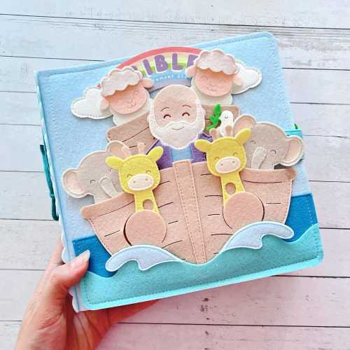 Bible Old Testament Stories Interactive Felt Quiet Books BB1 Educational Christian Toys for Kids | Interactive Busy Books by TinyBusy