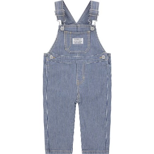 Railroad Stripe Overalls, 6M
