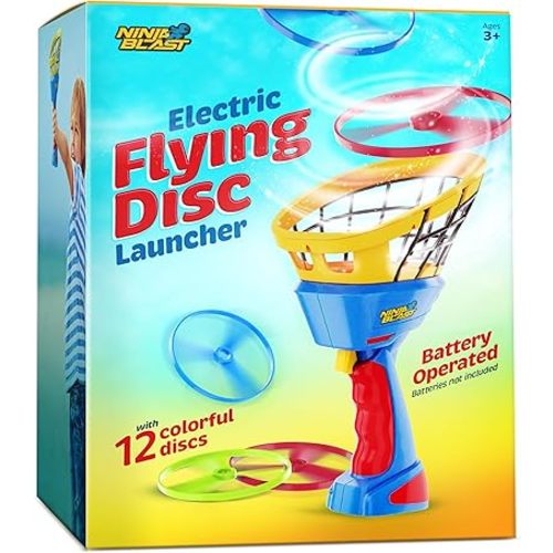 Flying Disc Launcher for Kids - Boys Toys Ages 4-8 Year Old - Birthday Gifts for Boy Age 4, 5, 6, 7, 8, Years - Outdoor Toys Games Gift - Backyard Toy Activities Ideas - 6-8, 5-7