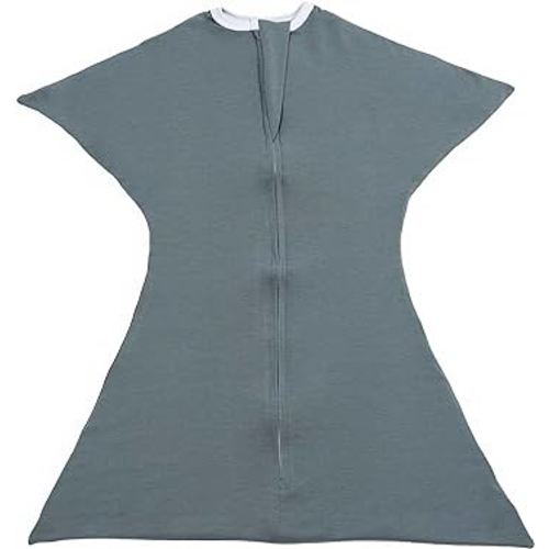 SleepingBaby Zipadee-Zip Cozy Transition Swaddle - with Zipper, Polyester, Spandex - Roomy Baby Wearable Blanket for Easy Diaper Changes - Classic Grey, X-Small (3-6 Month)
