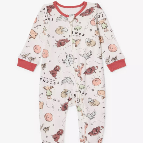Harry Potter Magical Creatures Chibi Allover Print Infant One-Piece