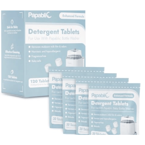Papablic Official Detergent Deepclean Tablet for Papablic Baby Bottle Washer, 120 Count