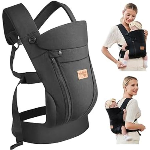 vrbabies New Upgrade Ergonomic Baby Carrier Newborn Toddler Wrap Carrier,Hands Free Baby Sitting Support Sling,Breathable,Perfect for Infants/Chest Sling for Babies Shower Gift (black)